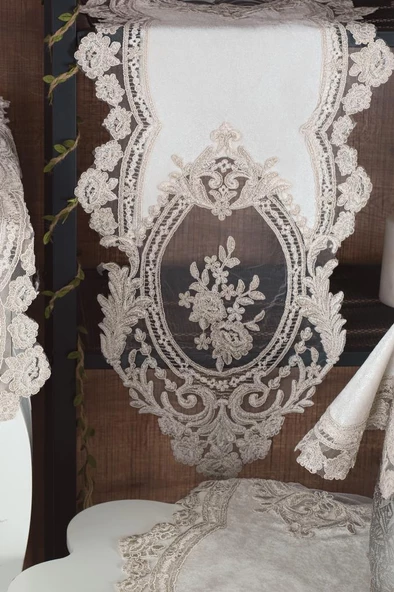 Kösem Kadife Salon Takımı 5 Parça - 6