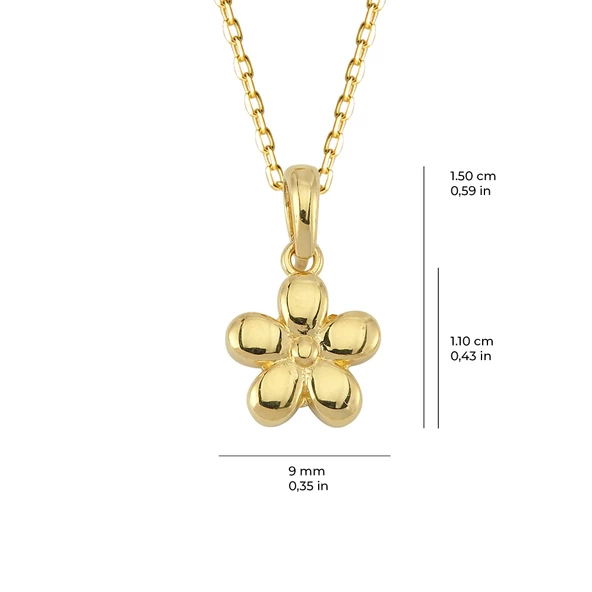 14 Ayar Çiçek Altın Kolye 1,92 gr - 2