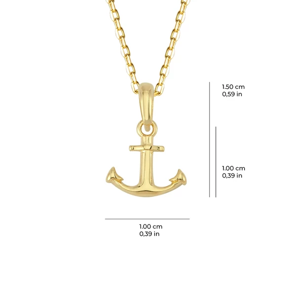 14 Ayar Çapa Altın Kolye 1,64 gr - Resim 2