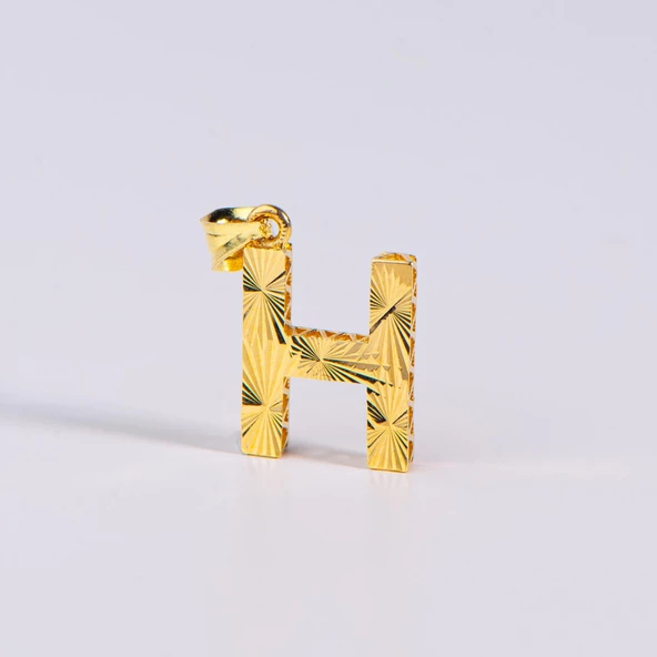 14 Ayar Altın H Harfi Kolye Ucu 0.64 gr