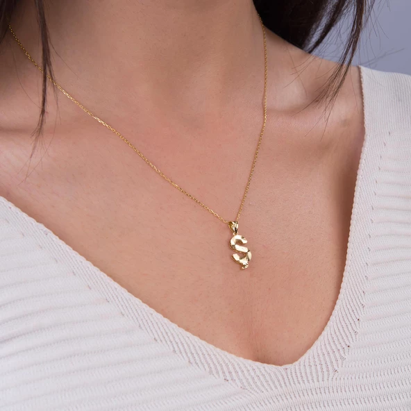 14 Ayar Altın Ş Harfi Kolye Ucu 0.73 gr - Resim 3