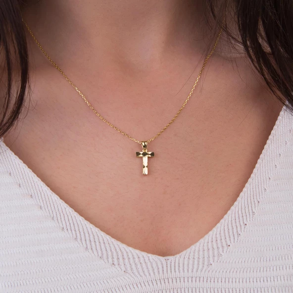 14 Ayar Altın T Harfi Kolye Ucu 0.54 gr - Resim 2