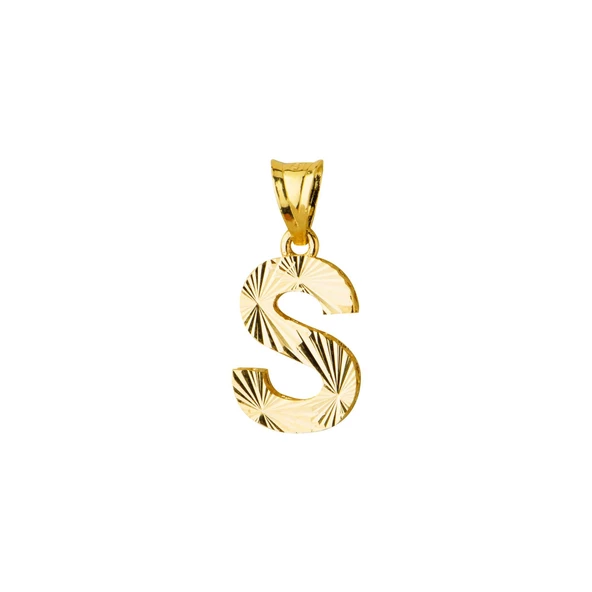 14 Ayar Altın S Harfi Kolye Ucu 0.62 gr - 4