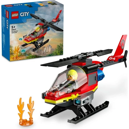 LEGO City 60411 İtfaiye Kurtarma Helikopteri (85 Parça)