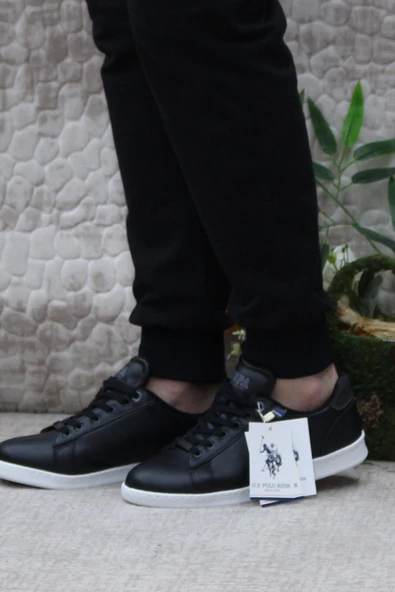 U.S. Polo Assn. Erna 4FX Siyah Beyaz Orijinal Ürün Sneaker Spor Ayakkabı - Resim 3