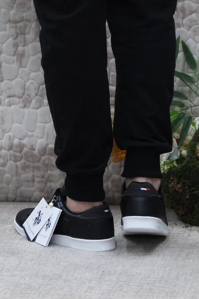 U.S. Polo Assn. Erna 4FX Siyah Beyaz Orijinal Ürün Sneaker Spor Ayakkabı - Resim 4