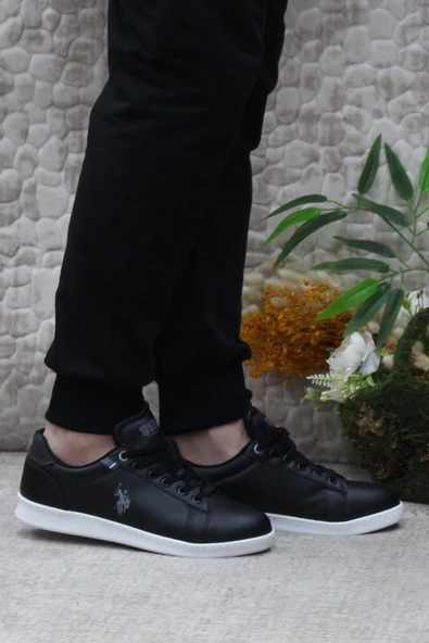 U.S. Polo Assn. Erna 4FX Siyah Beyaz Orijinal Ürün Sneaker Spor Ayakkabı ürün görseli