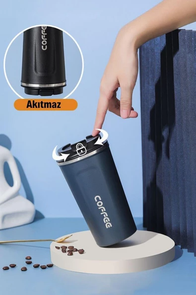 BUFFER® Paslanmaz Çelik Isı Yalıtımlı Sızdırmaz Isı Ölçerli Dijital Ekranlı Kahve ve Çay Termosu - 10