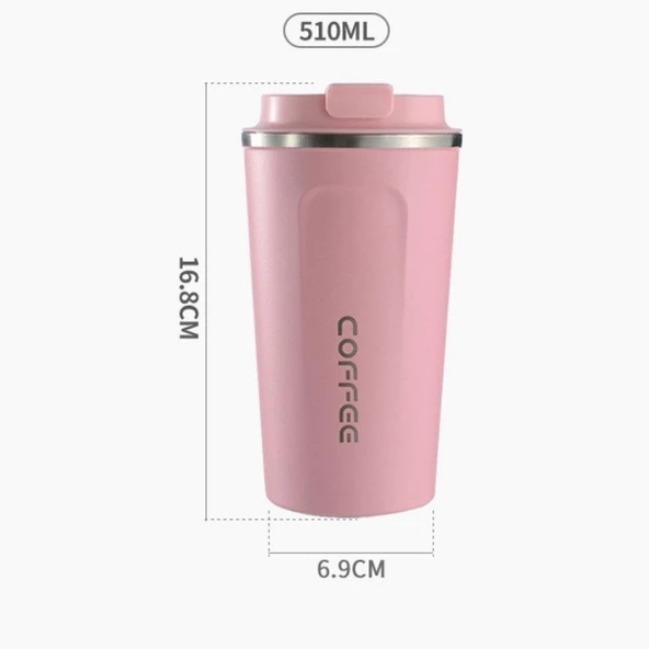 BUFFER® Paslanmaz Çelik Isı Yalıtımlı Sızdırmaz Isı Ölçerli Dijital Ekranlı Kahve ve Çay Termosu - 5