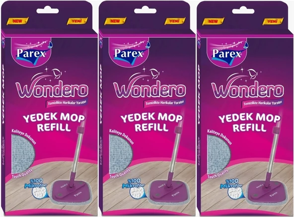 Parex Wondero Yedek Paspas Mop Refill (3 Lü Set)