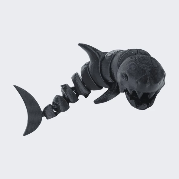 3D Hareketli Köpek Balığı Figürlü Oyuncak - Siyah - Resim 7