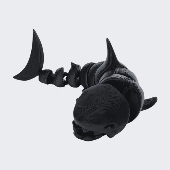 3D Hareketli Köpek Balığı Figürlü Oyuncak - Siyah - Resim 3