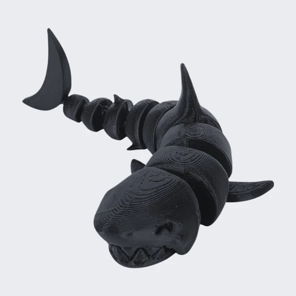 3D Hareketli Köpek Balığı Figürlü Oyuncak - Siyah - Resim 2