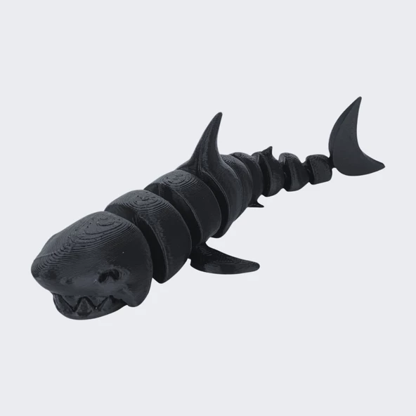 3D Hareketli Köpek Balığı Figürlü Oyuncak - Siyah - Resim 4
