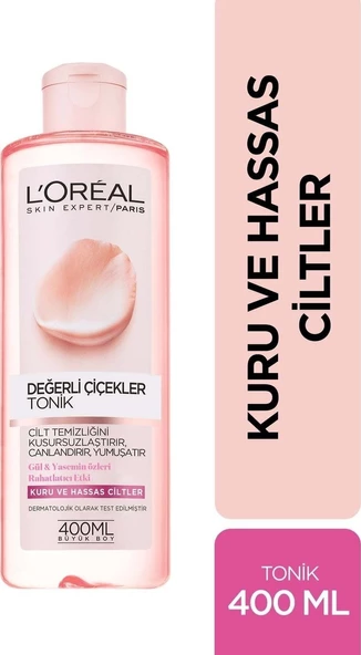 Loreal Paris Expert Değerli Çiçekler 400 ml Kuru ve Hassas Ciltler Tonik