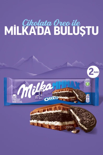 Milka Oreo Tablet Çikolata 300 gr MMMAX - 2 Adet