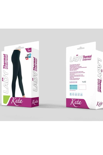 Kota Kadın Siyah Termal Tayt  2001 - Resim 2