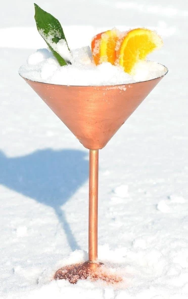 Turna Bakır Martini Kadeh Düz 250 Ml Skoç Turna0459-4 - 2