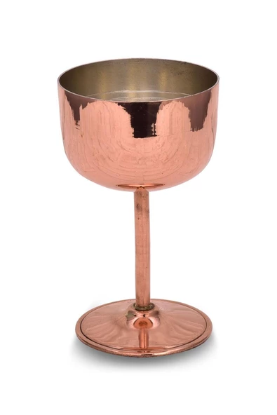 Turna Bakır Vino Kadeh 2 No Düz 400 Ml Kırmızı Turna0457-1 - 3