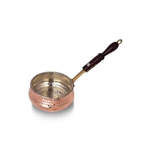 Turna Bakır Salsa Sosluk 3 No Ahşap Kulp Makine Dövme Kırmızı Turna4839-1 - 2