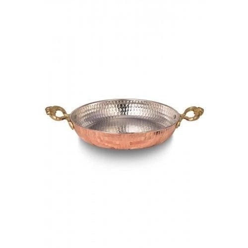 Turna Bakır Acemli Tava 5 No 23 Cm Makine Dövme Kırmızı Turna7561-1 - 3