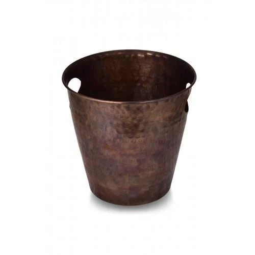 Turna Bakır Mercan Buz Kovası 24 Cm El Dövme Oksit Turna2552-3 - 3