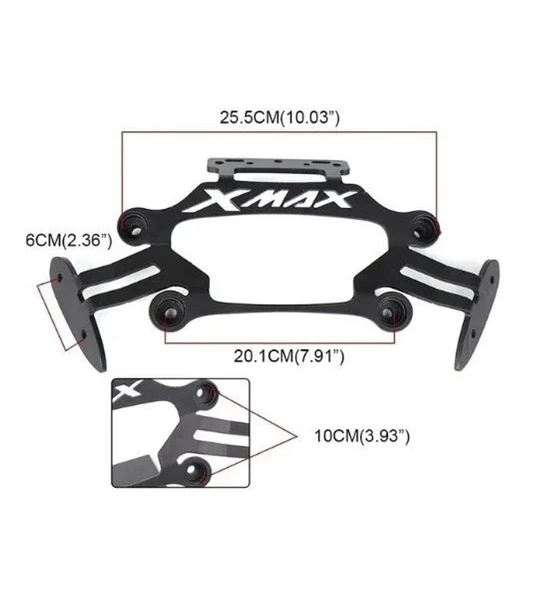 Xmax Katlanır Ayna Bağlantı Barı Seti Ayna Dahil 2018-22 Telefon Tutucu Destekli Arasmoto - Resim 3