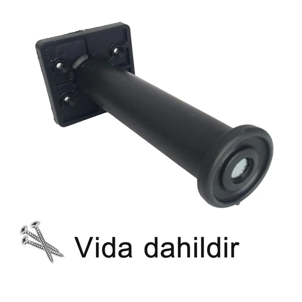 Modül Ayarlanabilir Destek Ayağı 15 X 23 Cm Siyah Ayak Mobilya Kanepe Baza Koltuk Ünite Ayakları - 5
