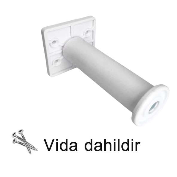 2 Adet Modül Ayarlanabilir Destek Ayağı 15 X 23 Cm Beyaz Ayak Mobilya Kanepe Baza Koltuk Ünite Ayakları - 5