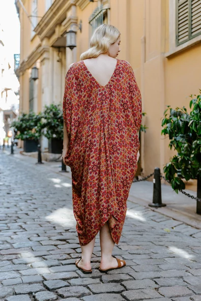 Kayık Yaka Açık Omuz Büyük Beden Elbise - Resim 5