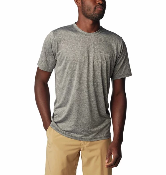 Columbia Hike™ Crew Short Sleeve Shirt Erkek Gri Tişört AO1419-011 - Resim 5