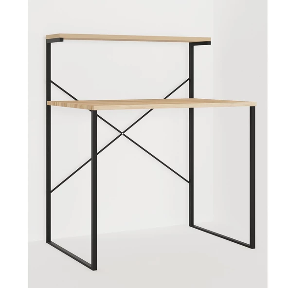 Eportatif Raflı Çalışma Masası 60x90 Ofis Masası Ders Masası Çok Amaçlı Çalışma Masası 1300 - 6