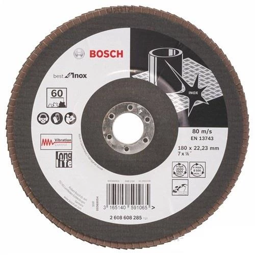 Bosch Paslanmaz İnox Flap Zımpara Diski 180 Mm 22,23 80 Kum - 5