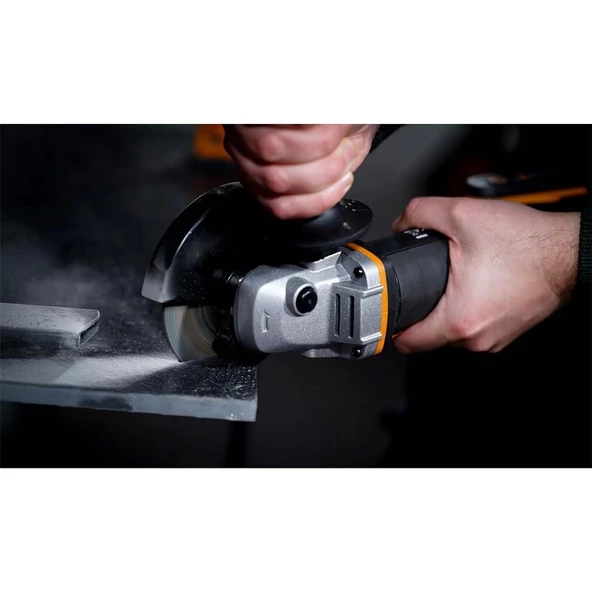 WORX WX803 20Volt 2.0/4.0 Ah. Li-ion Çift Akülü 125mm Profesyonel Şarjlı Avuç Taşlama - 6