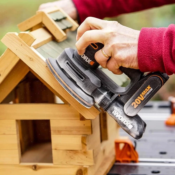 WORX WX822 20Volt 2.0Ah. Li-ion Şarjlı Profesyonel Üçgen Mouse Zımpara - 5