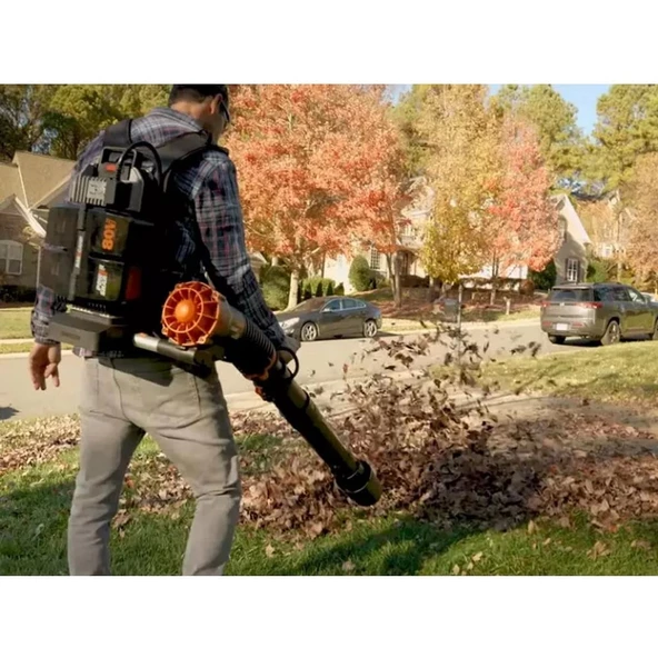 WORX WG572E 80Volt 4.0Ah. Li-ion Profesyonel Devir Ayarlı Sırt Tipi Kömürsüz Yaprak Üfleme - Resim 6