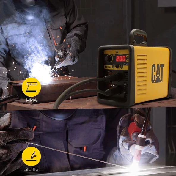 CAT DZ201 200 Amper TIG LIFT/MMA Çanta Tipi Profesyonel Dijital İnverter Kaynak Makinesi - 3