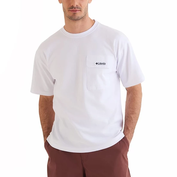 Columbia CSC Heritage Erkek Kısa Kollu T-shirt Beyaz CS0376-100 - 4