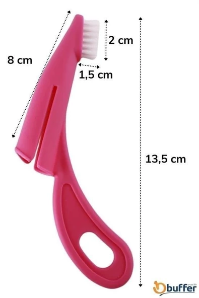 BUFFER®  Kedi ve Köpek Parmak Geçmeli Diş Bakım Fırçası Evcil Hayvan Diş Tartar Plak Temizleme - 8