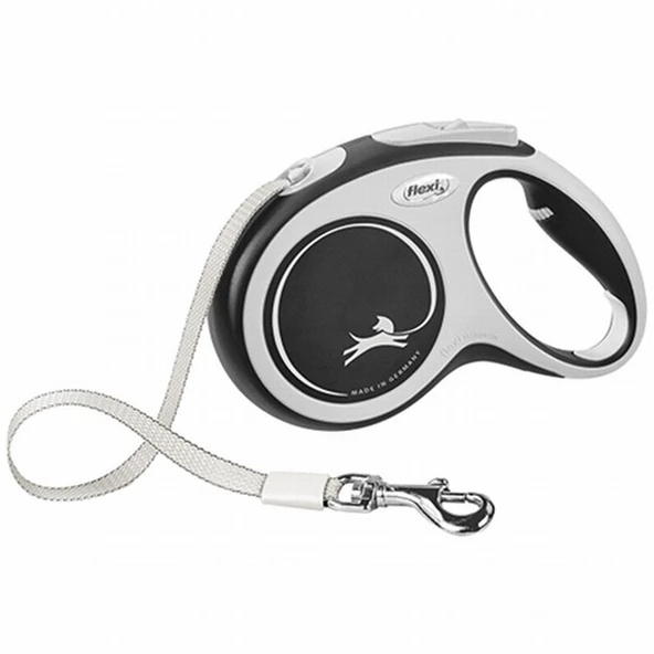 Flexi New Comfort Otomatik Şerit Köpek Gezdirme Tasması Small 5 Mt Siyah