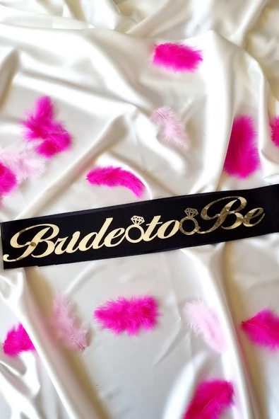 Bride To Be Yazılı Yaldızlı Kuşak Bekarlığa Veda Partisi Konsepti Kuşağı - 4