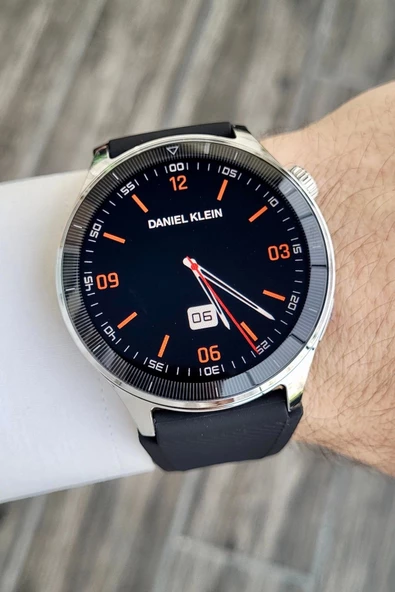 Daniel Klein DKISTE1121 Kasası Gümüş Kordonu Siyah Renk Android/ios Uyumlu Hediye Paketli Akıllı Saat - 3