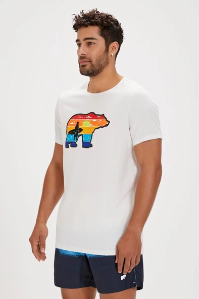 Bad Bear GLEEN T-SHIRT OFF-WHITE Erkek Tişört Beyaz S-XXL - 3