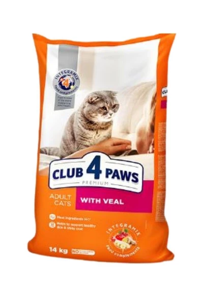 Club4Paws Premium  Dana Etli Yetişkin Kedi Maması 14Kg