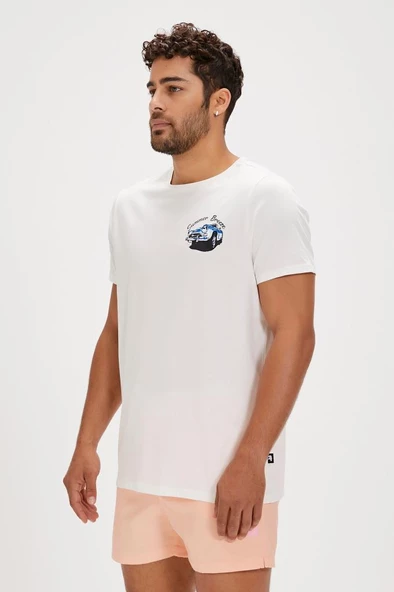 Bad Bear DUSTIN T-SHIRT OFF-WHITE Erkek Tişört Beyaz S-XXL - 4