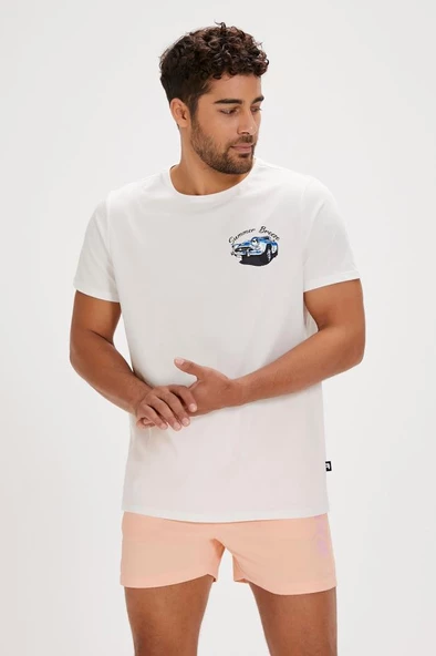Bad Bear DUSTIN T-SHIRT OFF-WHITE Erkek Tişört Beyaz S-XXL