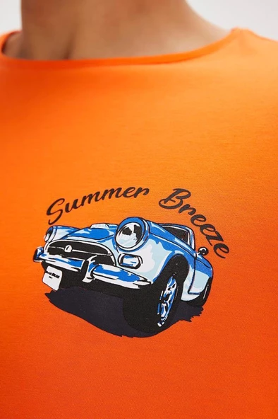 Bad Bear DUSTIN T-SHIRT ORANGE Erkek Tişört Turuncu S-XXL - 5