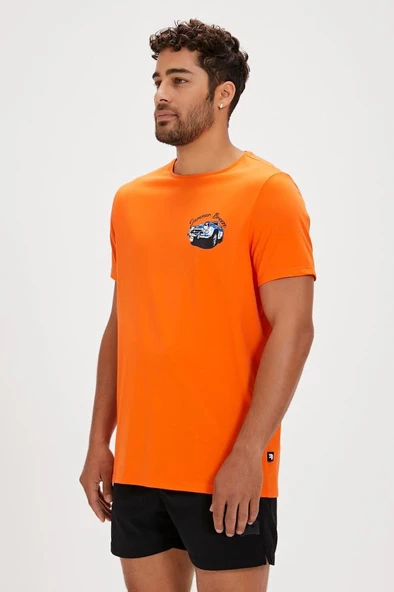 Bad Bear DUSTIN T-SHIRT ORANGE Erkek Tişört Turuncu S-XXL - 3