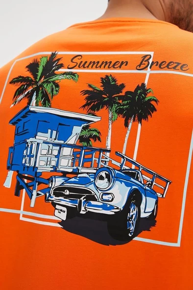 Bad Bear DUSTIN T-SHIRT ORANGE Erkek Tişört Turuncu S-XXL - 6