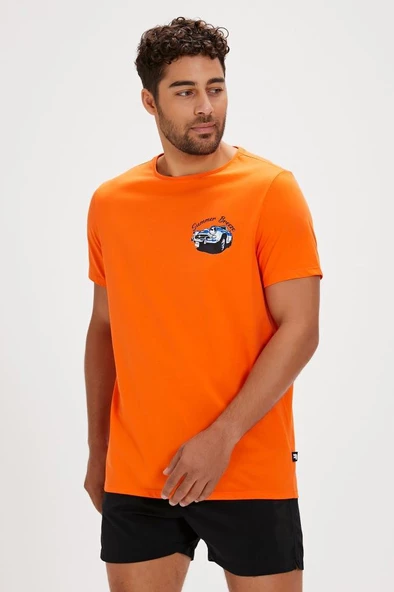Bad Bear DUSTIN T-SHIRT ORANGE Erkek Tişört Turuncu S-XXL